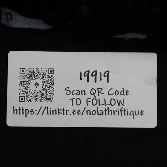 Passion Concept Jacket Womens M Black Pinstriped Long Sleeve Collared Blazer - Picture 16 of 16